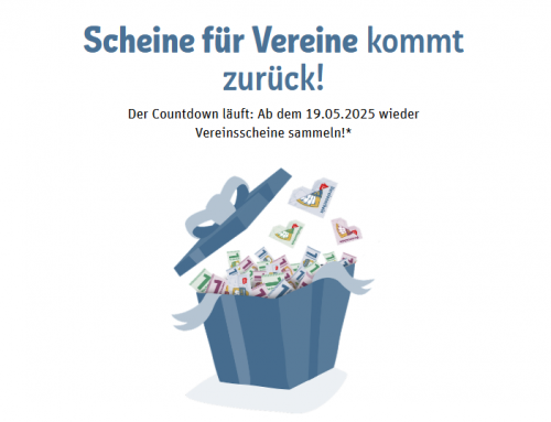 Scheine für Vereine 2025 – unterstützt uns vom 19.05. – 22.06.2025